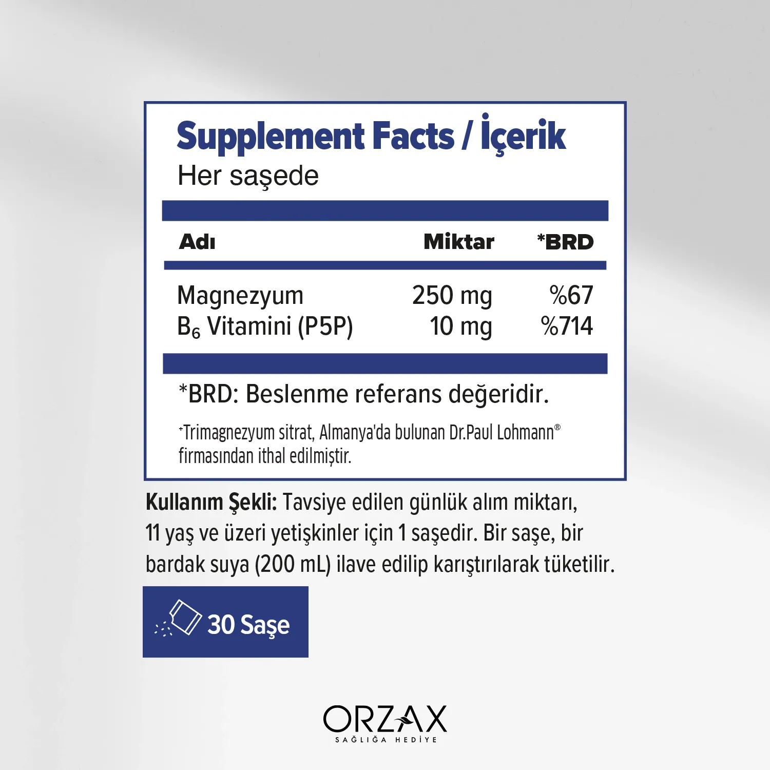 Ocean ExtraMag Magnezyum Sitrat Saşe Ocean ExtraMag Magnezyum Sitrat Saşe - Görsel 2