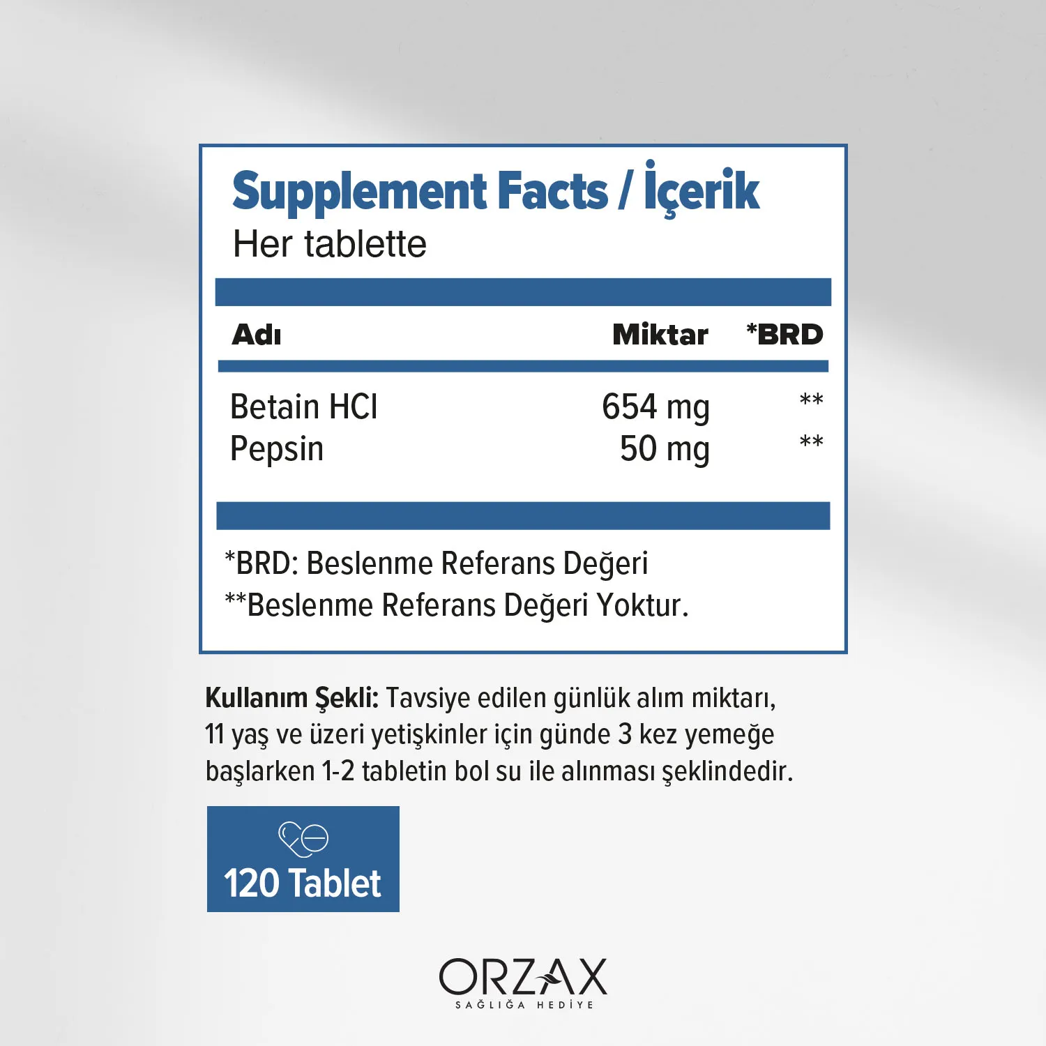 Ocean Betaine HCl + Pepsin Tablet Ocean Betaine HCl + Pepsin Tablet - Image 2