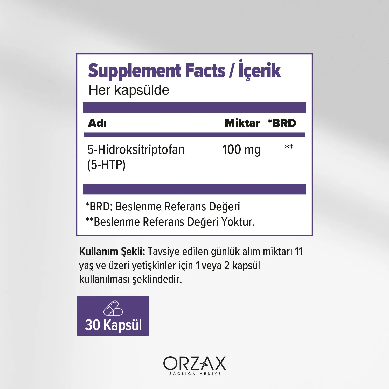 Ocean 5-HTP Kapsül Ocean 5-HTP Kapsül - Image 2