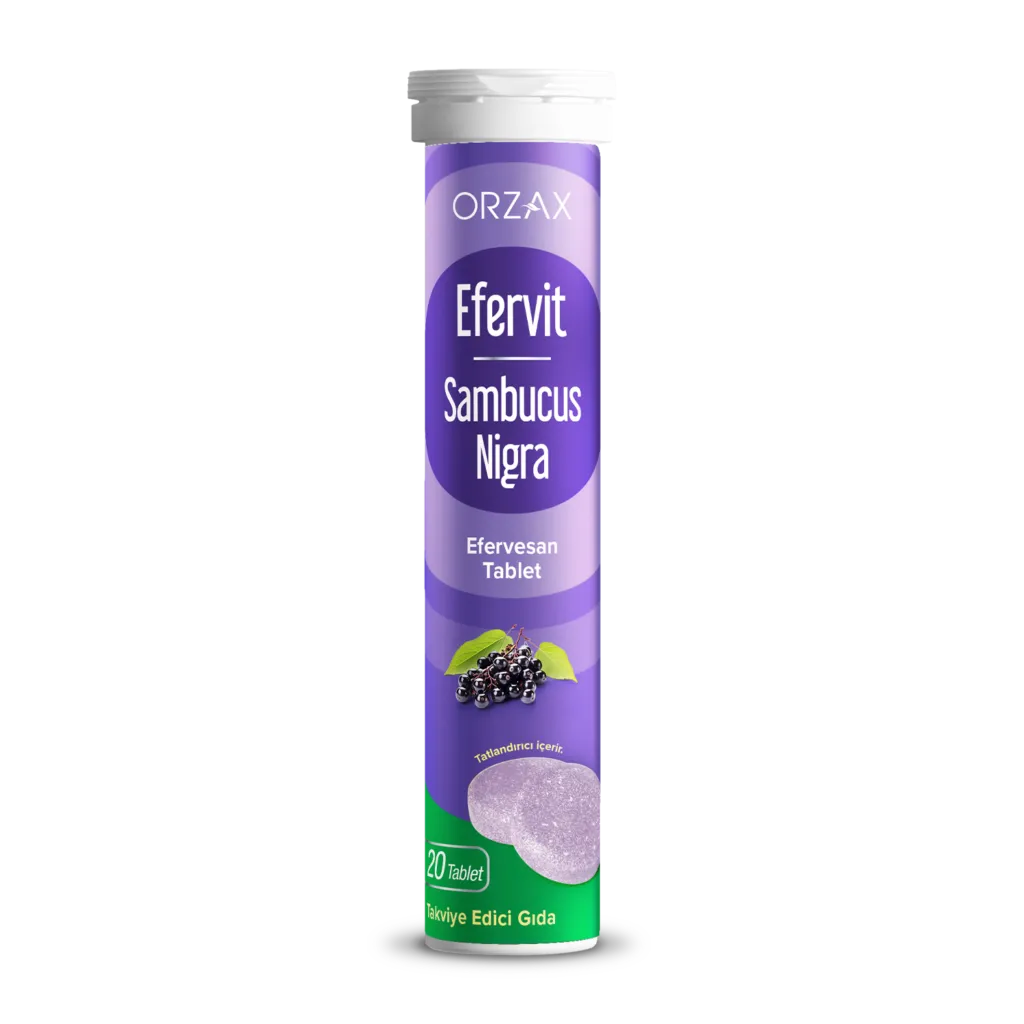 Efervit Sambucus Nigra Kara Mürver 20 Efervesan Tablet