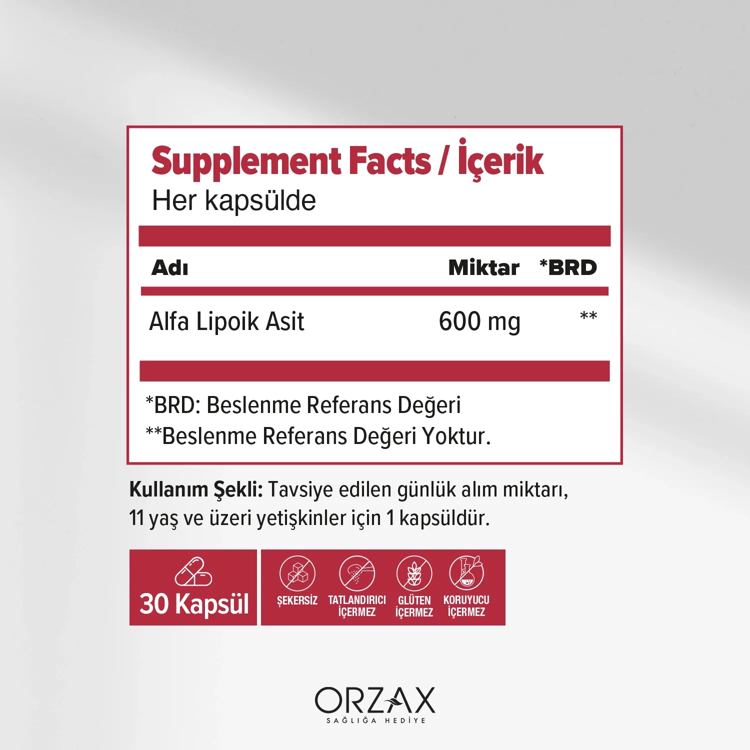 Ocean Alpha-Lipoic Acid 600 mg Vegetable Capsule Ocean Alpha-Lipoic Acid 600 mg Vegetable Capsule - Image 2