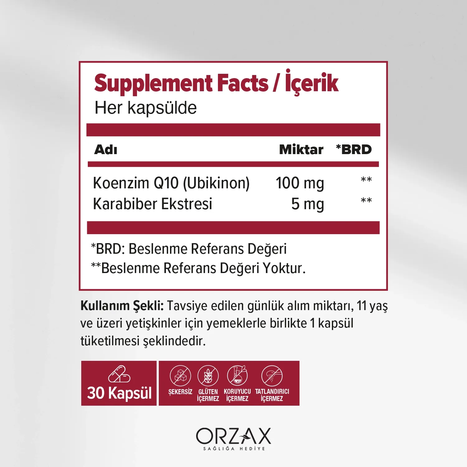 Ocean Koenzim Q10 100 mg Kapsül Ocean Koenzim Q10 100 mg Kapsül - Görsel 2