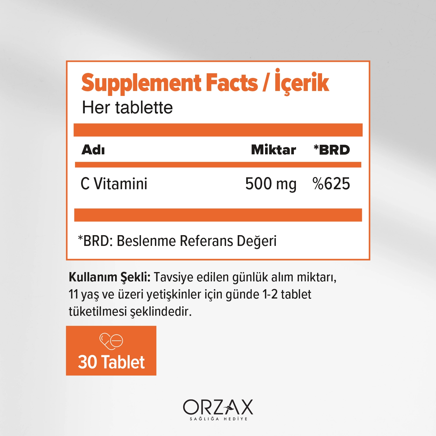 Ocean Vitamin C-SR Tablet Ocean Vitamin C-SR Tablet - Görsel 2
