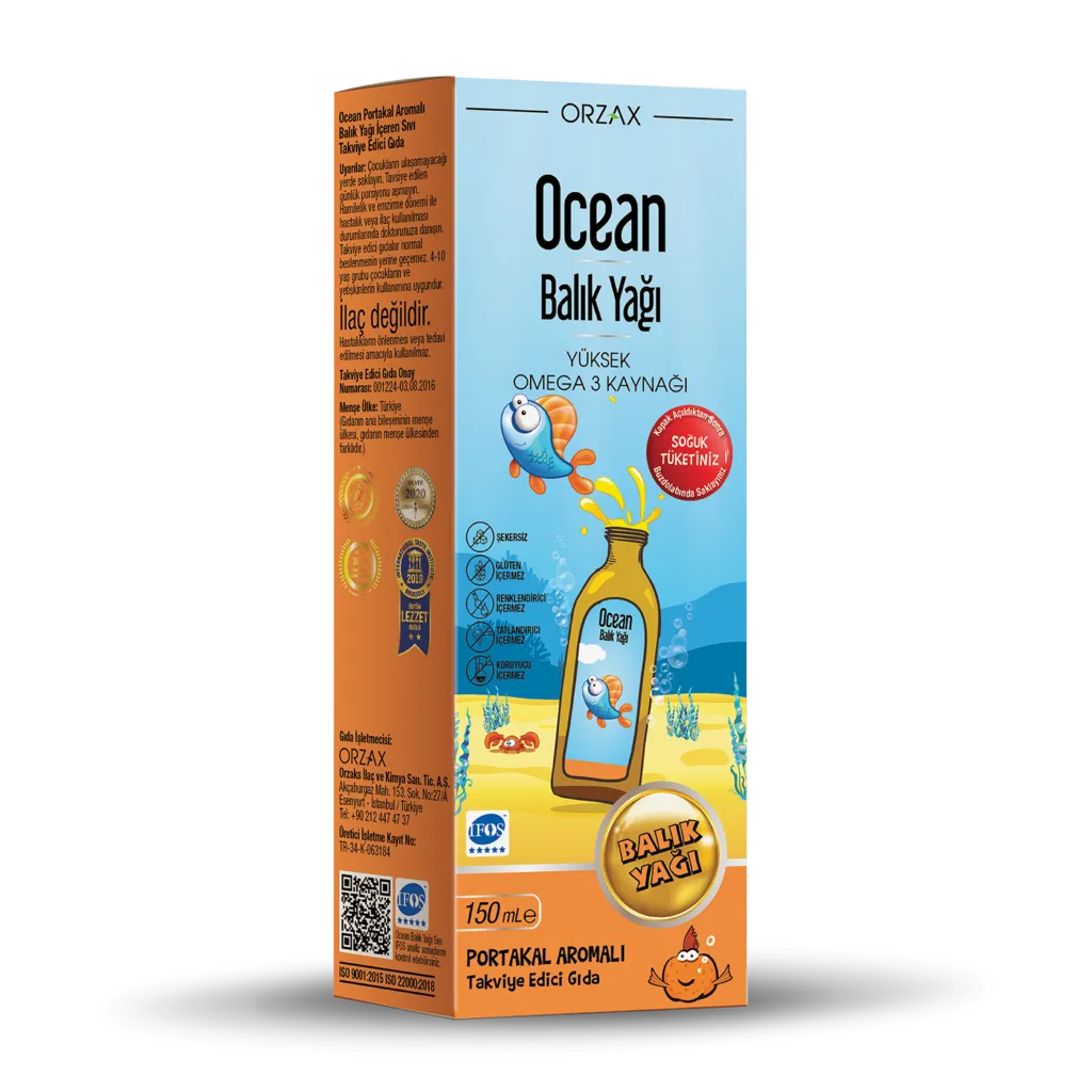 Ocean Orange-Flavored Fish Oil 150 mL