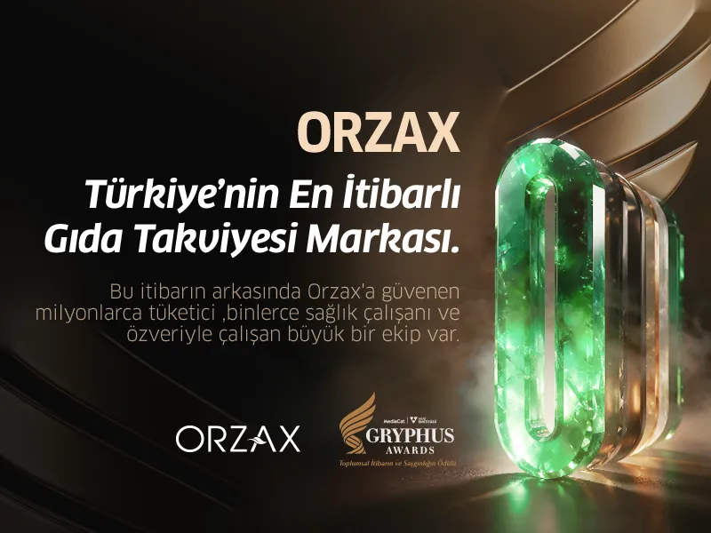 Orzax, Gıda Takviyesi Kategorisinde “Türkiye’nin En İtibarlı Markası” Seçildi!