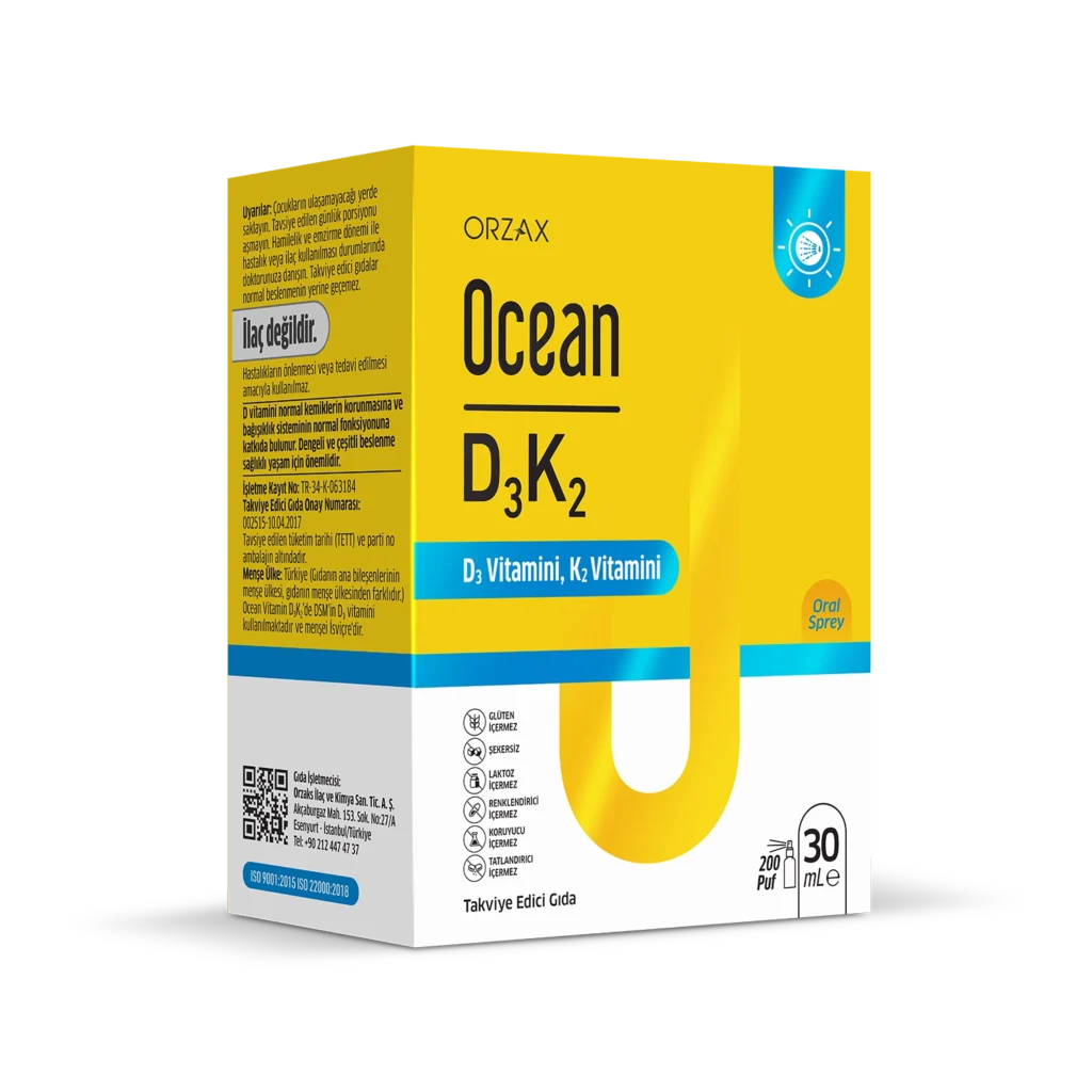 Ocean D3K2 Vitamin D3 1000 IU Sprey